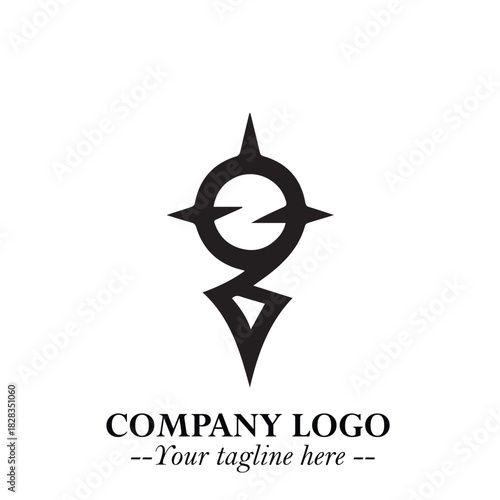 Sleek Electrical Logo Symbol on a Clean White Background for Modern Branding Design Elements Art