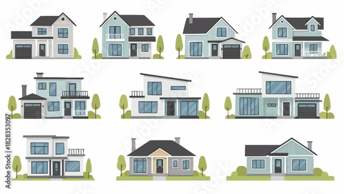 Collection of Diverse House Designs - A Study in Architectural Styles.