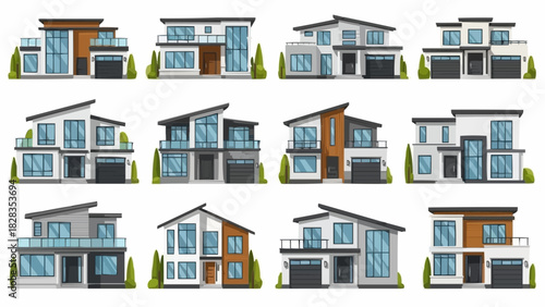 Collection of Modern House Designs with Unique Architectural Styles.