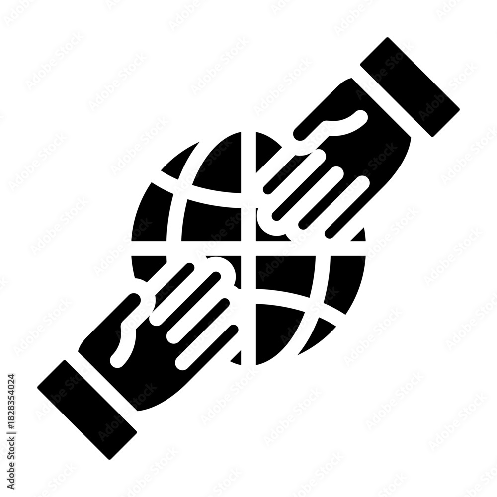 Obraz premium Global Inclusion Vector Glyph Icon Design