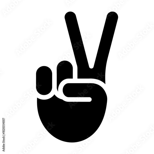 Sign Language Vector Glyph Icon Design