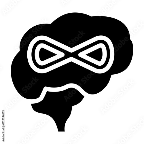 Neurodiversity Vector Glyph Icon Design