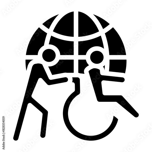 Inclusive Community Vector Glyph Icon Design