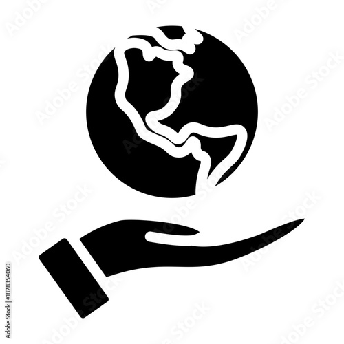 Inclusive Globe Vector Glyph Icon Design