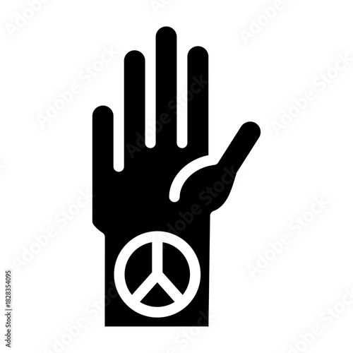 Refugee Hand Vector Glyph Icon Design