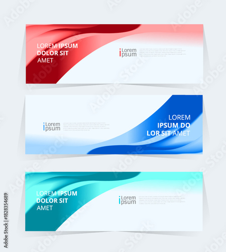 Geometric banner design with vector presentation template.