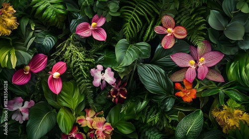 Lush Tropical Floral Background