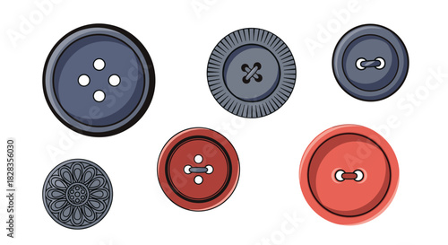 Stylish button collection for crafts, sewing, and design projects, adding a touch of vintage charm to your creative work and fashion concepts