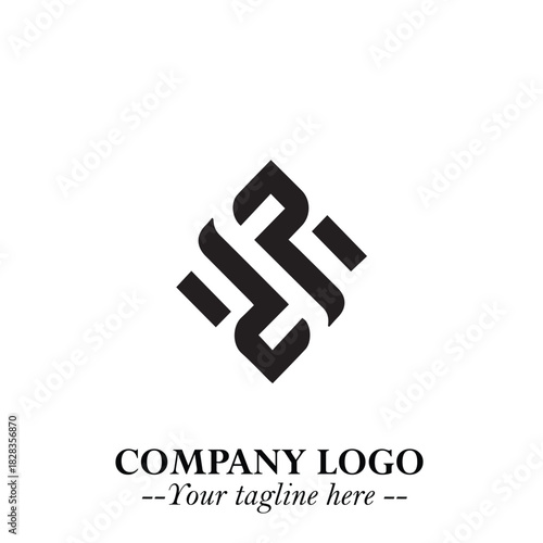 Sleek Electrical Logo Symbol on a Clean White Background for Modern Branding Design Elements Art