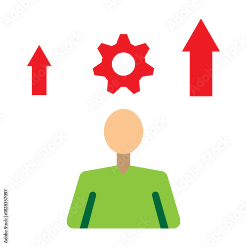 Personal Development Plan Vector Flat Icon Design