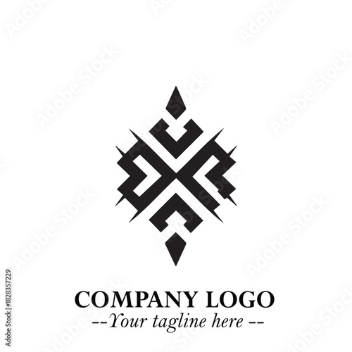 Sleek Electrical Logo Symbol on a Clean White Background for Modern Branding Design Elements Art