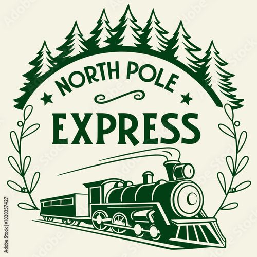 t shirt design prompt north pole express
