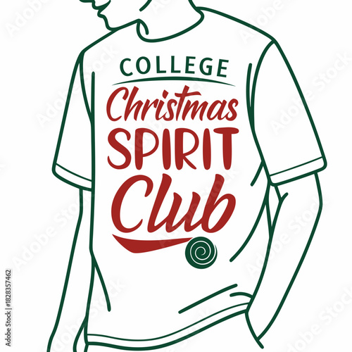 t shirt design prompt christmas spirit club