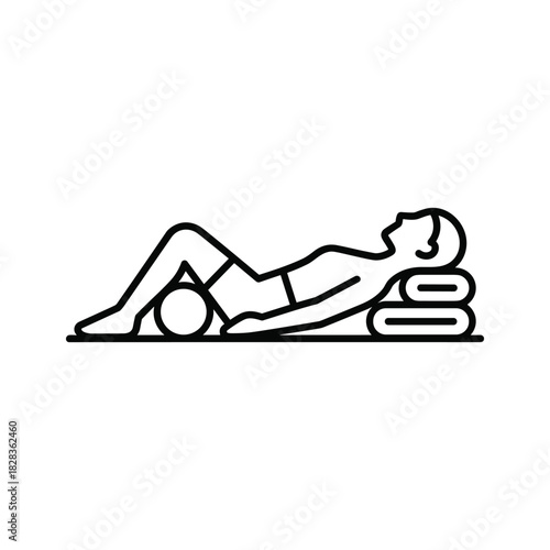 Promote wellness with myofascial release therapy using a foam roller and pillow for muscle recovery and stress relief in a simple design