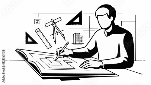 businessman working on computer