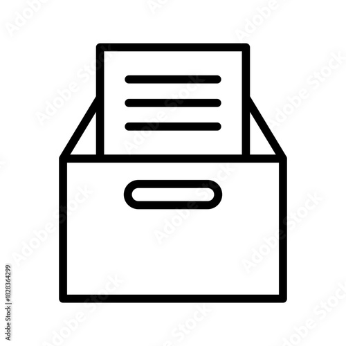 Outline archive box document storage business line
