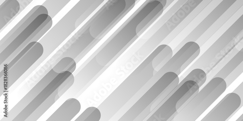Abstract minimal white and grey glossy squares triangle, abstract tech corporation smooth web space surface digital banner design stripes concept for web, flyer.	