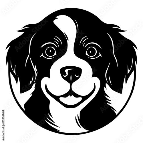 Smiling Dog Head Mascot