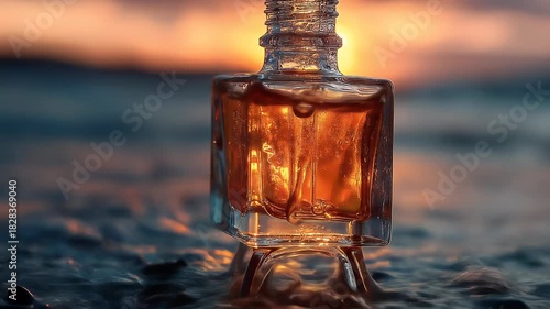 Wallpaper Mural Amber Perfume Bottle at Sunset Torontodigital.ca