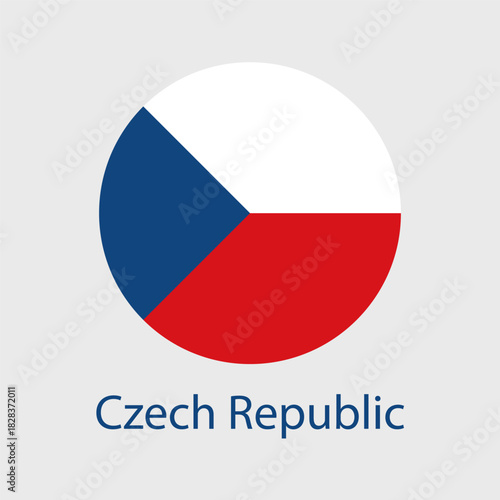 Czech Flag Vector Icons Set of Illustrations