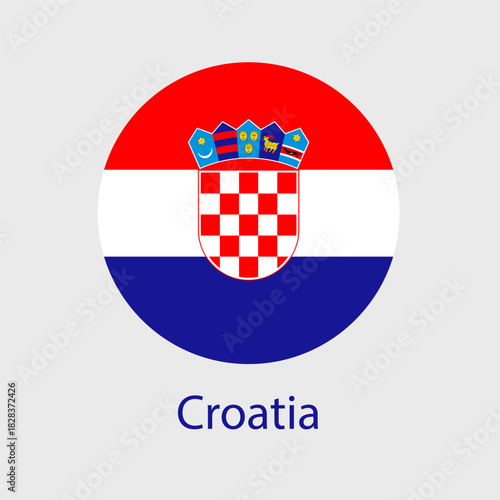 Croatia Flag Vector Icons Set of Illustrations