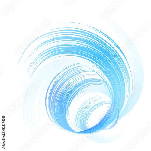 勢いのある渦巻きのイラスト