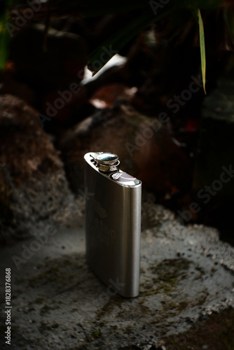 garbage bin in the park