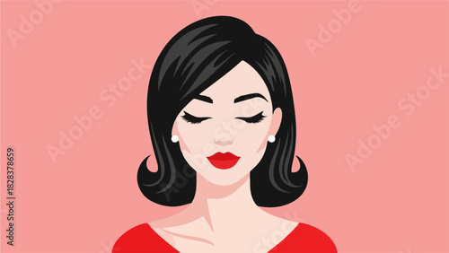 Elegant Woman Portrait Illustration with Classy Style