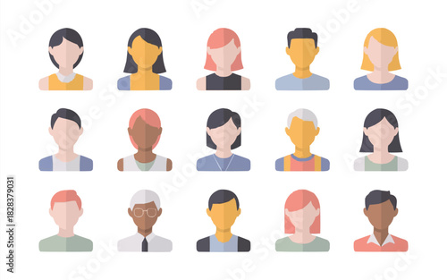 Diverse team avatars for professional profile design, ideal for business websites and marketing materials, showing unity and inclusivity in workplace settings