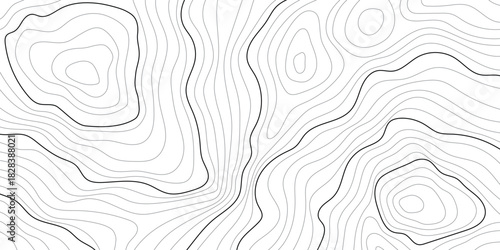Topographic contour line map background. Geographic line map texture. Abstract lines and wavy background. Vector illustration