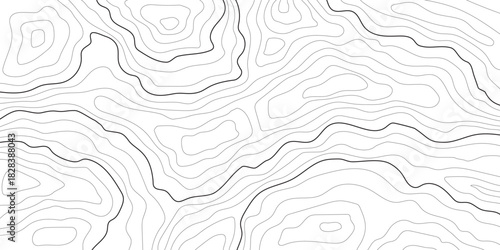 Topographic contour map background. Geographic line map design. Abstract line and wave texture background. Vector illustration