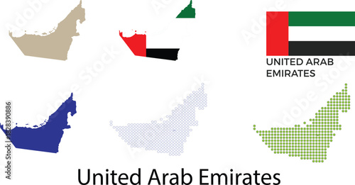 A premium-quality UAE (United Arab Emirates) vector map designed with accurate borders, clean outlines, and a modern minimal look.