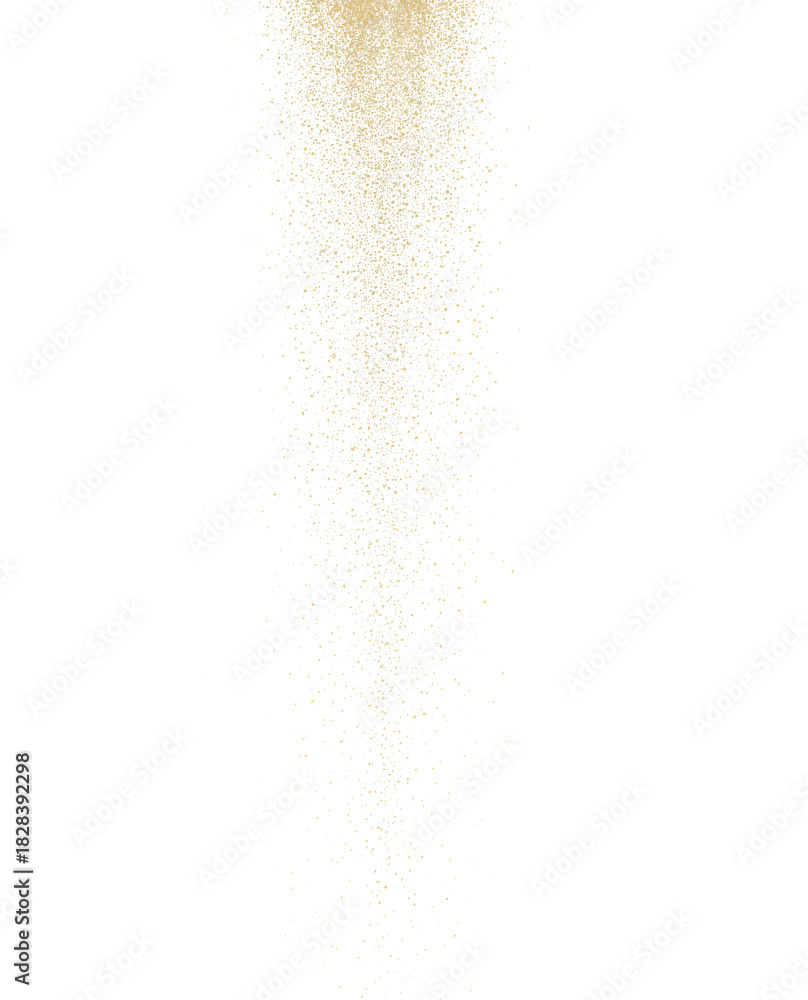 Obraz premium Scattered golden particles with soft shimmer, creating a dynamic and elegant texture on transparent background.