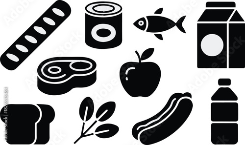 food icon pack vector outline symbols for app ui and print use