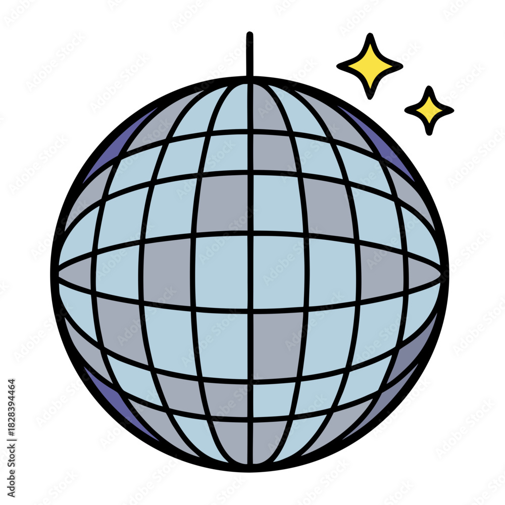 Obraz premium A sparkling disco ball ready for a celebration
