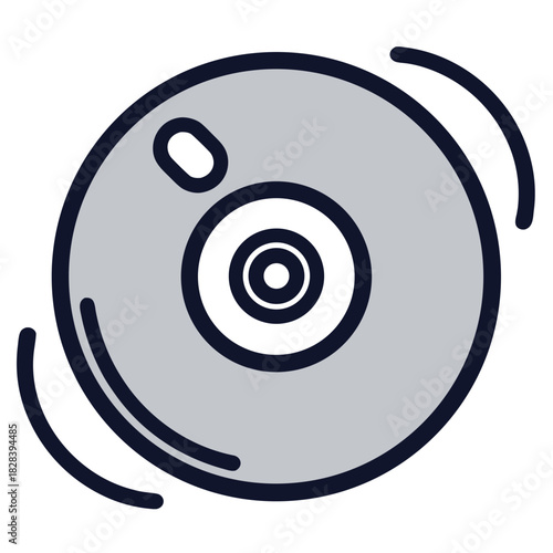 A Vector Illustration of a Spinning Compact Disc