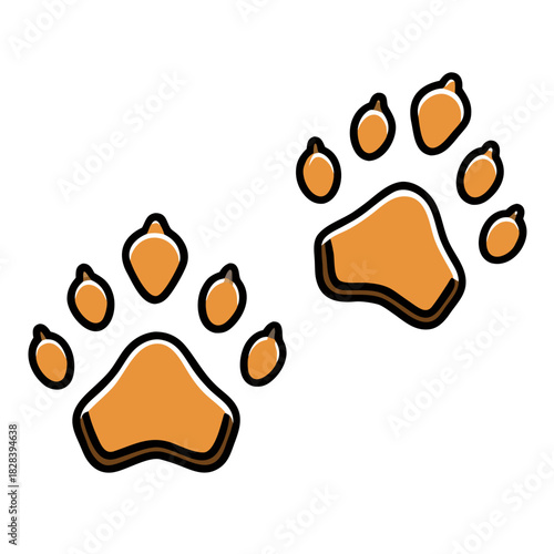 Camel footprints vector illustration on a white background