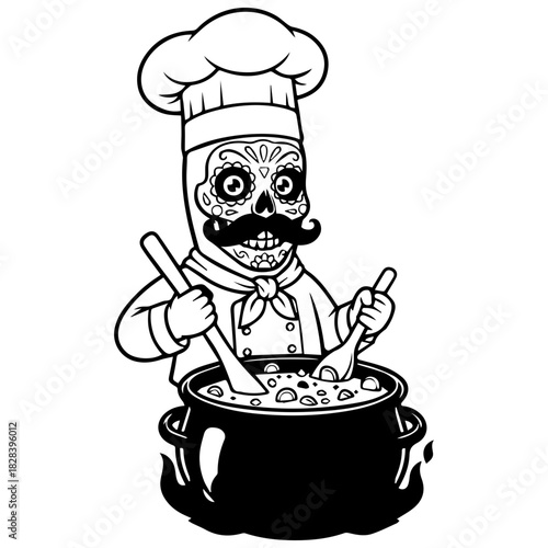 Día de los Muertos Chef Cooking