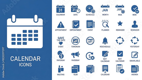 Solid vector icons collection featuring templates, layouts, flowcharts, diagrams, forms, wireframes, tables, grids, onboarding, IT support, communication, business structure, budget, and advertising.