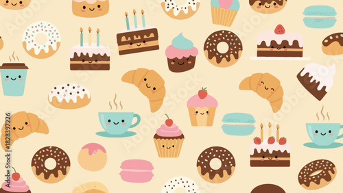 easter seamless pattern with eggs
