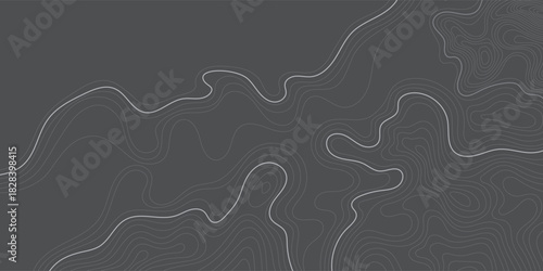 Topographic contour map background. Geographic line map design. Abstract line and wave texture background. Vector illustration