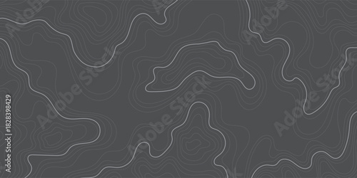 Topographic contour line map background. Geographic line map texture. Abstract lines and wavy background. Vector illustration