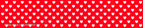 seamless pattern of white hearts on a bright red background, perfect for valentine's day