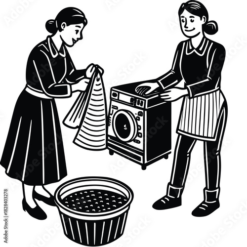 man and woman with recycling bin