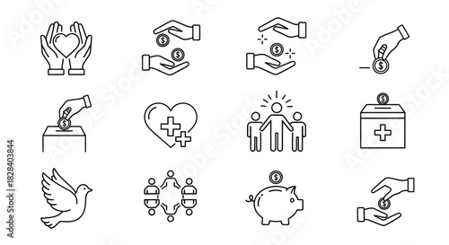 set of different icons with vegetables