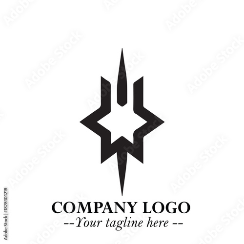Sleek Electrical Logo Symbol on a Clean White Background for Modern Branding Design Elements Art