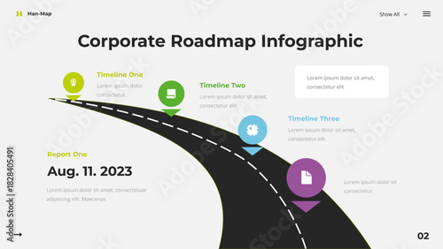 Corporate Roadmap Infographic