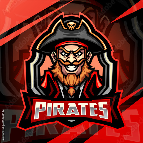 Pirates esport mascot logo design