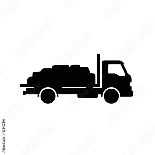 Dump truck silhouette icon