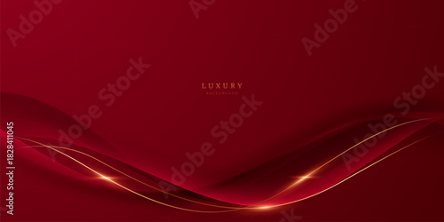 red background design With luxurious effect elements Vector illustration